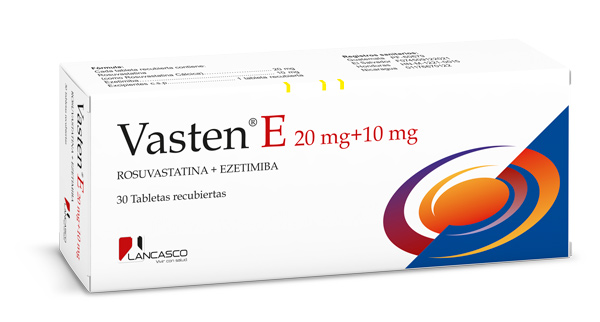 VASTEN E 20/10: Rosuvastatina 20mg + 10 mg